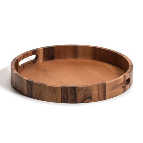 Round Wood Charcuterie/Serving Tray - 17"